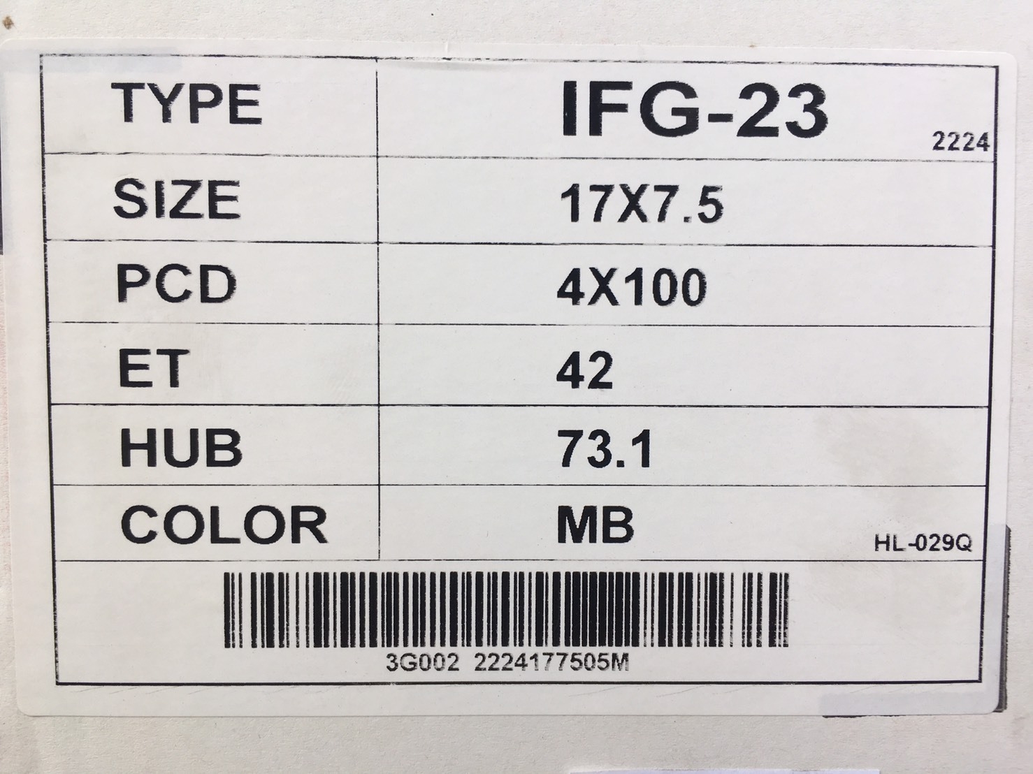 ล้อแม็กซ์ INFORGED IFG-23 ขอบ17 4x100 MB
