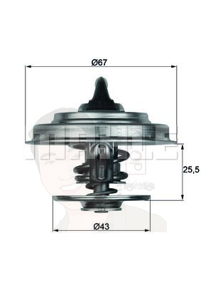 TX 18 71D วาลว์น้ำ BENZ OM354-366 OM401-457 OM900-924 / Truck Bus หลายรุ่น 0032032975 (ยี่ห้อ MAHLE)