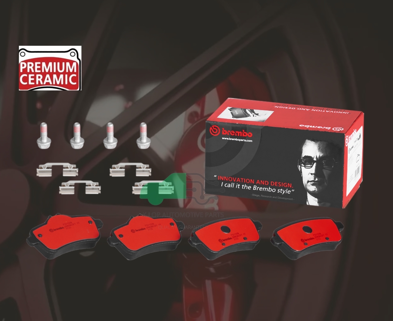 P50 100N ผ้าเบรกหลัง (แท้ BREMBO รุ่น Ceramic) BENZิ GLE W166, GLE Coupe C292