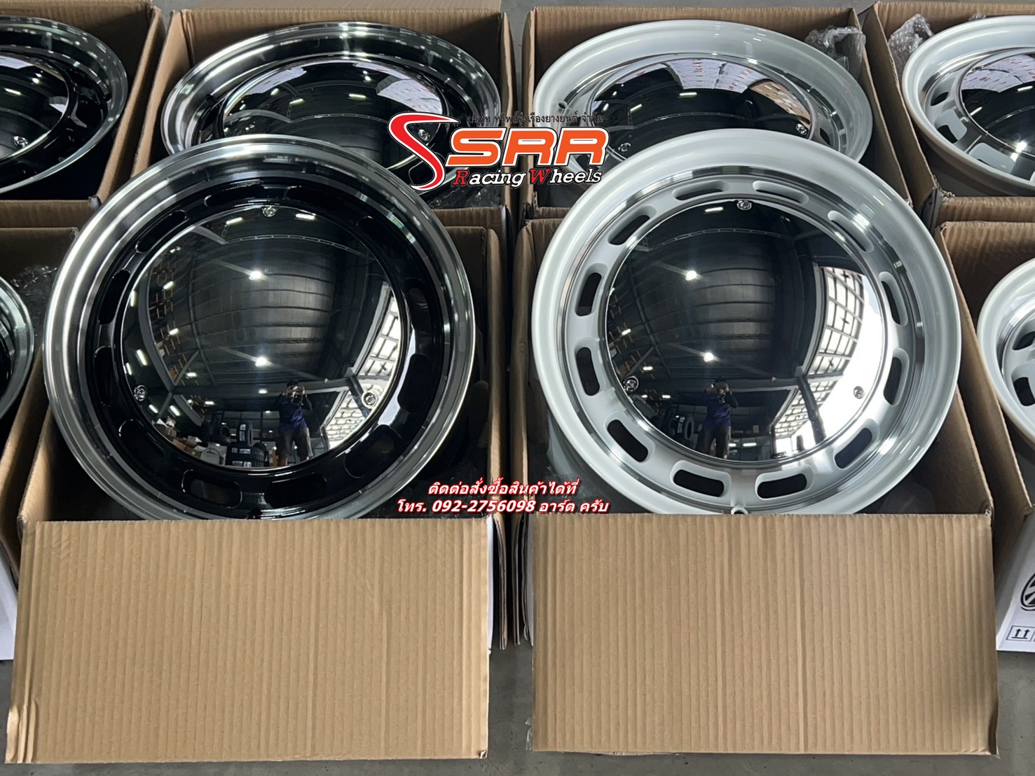 WP038 ล้อกระจก ขอบ15 8x100/114.3 ET30 มี 2สี ราคาพิเศษ