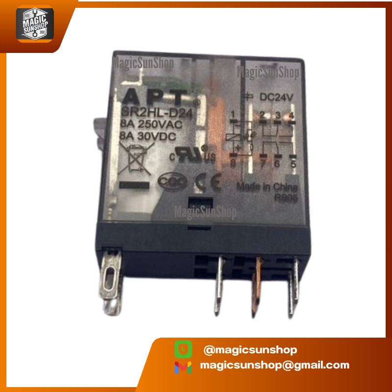 903318 APT รีเลย์ 8 ขา SR2HL-D24 8A DC24V 250VAC