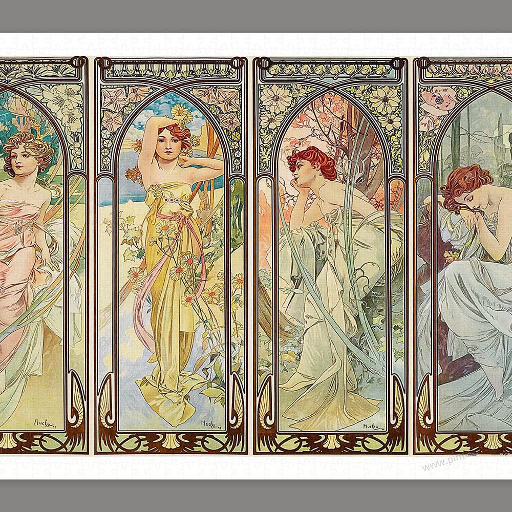 Pintoo - The Times of The Day by Alphonse Mucha 1000 pcs.