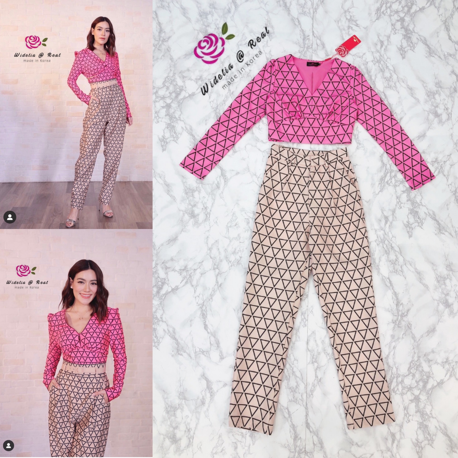 Velade Set Top+Pant เซ็ทเสื้อครอปแขนยาวกับกางเกงขายาวสุดเก๋