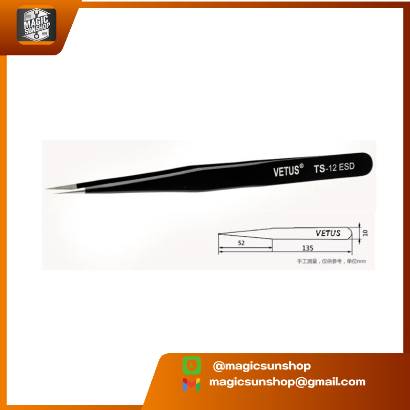 928456 VETUS ESD Tweezers ESD 12 (SD00130)