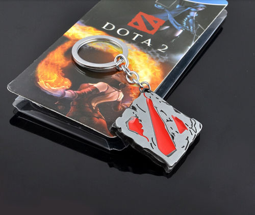 ดอทเอ พวงกุญแจ โลโก้ DOTA 2 สีแดง