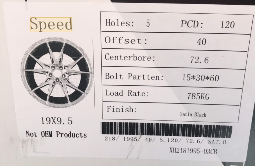 SPEED INOVIT ขอบ19 5x120 Satin Black ล้อแม็กซ์สำหรับใส่รถ BMW