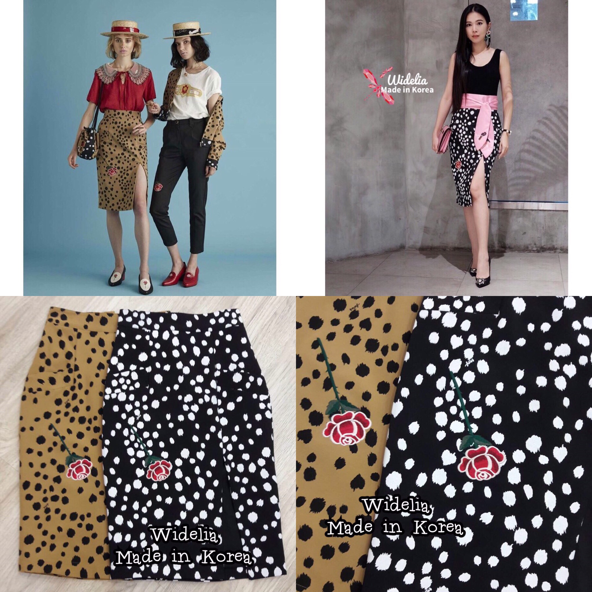 *พร้อมส่ง*SRS. Skirt ::กระโปรงทรงดินสอ เข้ารูปสวย เอวสูงผ่าหน้า