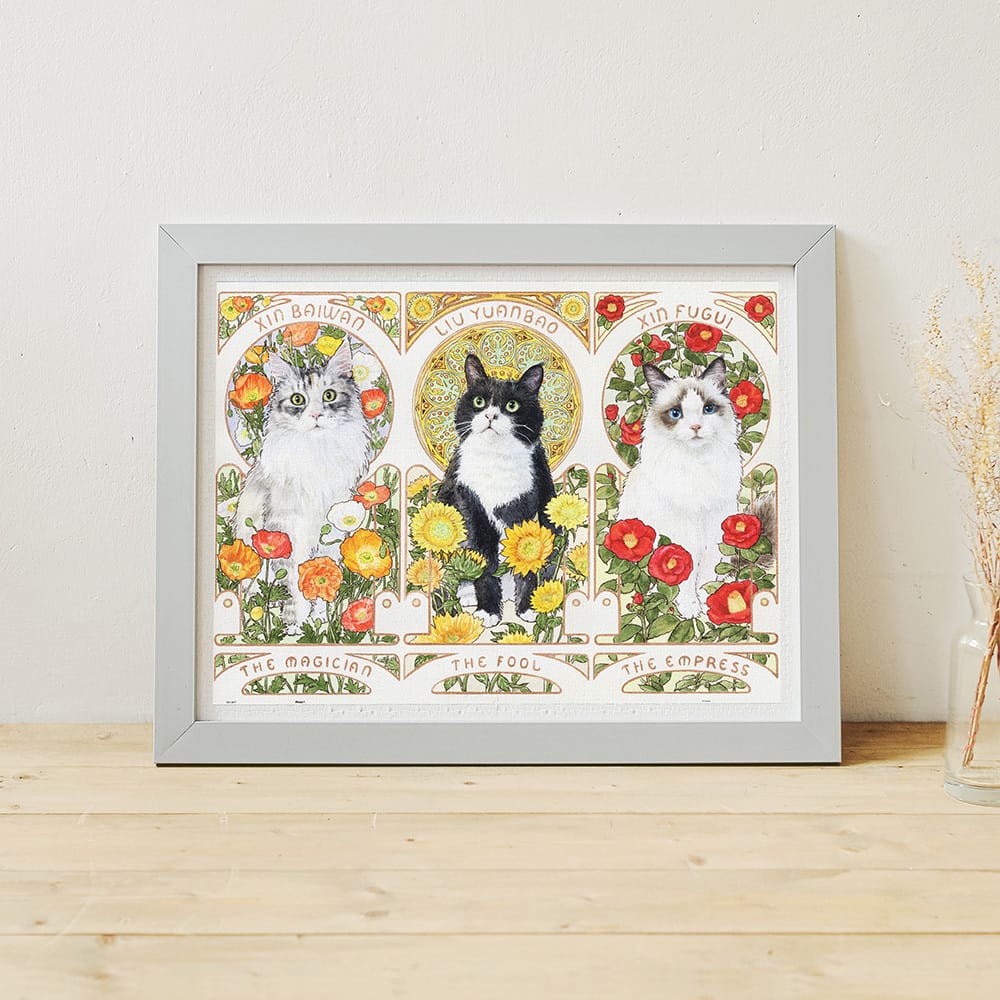 Pintoo - Three Pictures of Cats in the Alphonse Mucha Style by Giaciu 1200 pcs.