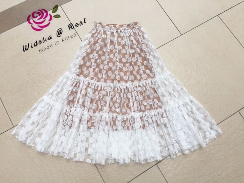 Janesuda Skirt กระโปรงยาว เนื้อผ้าลูกไม้ทั้งตัว