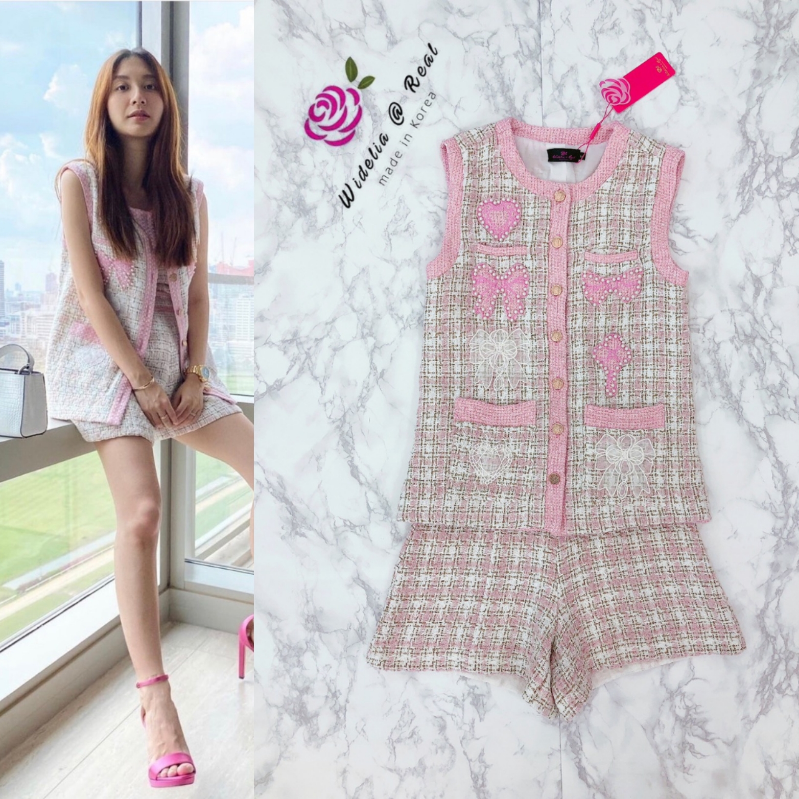 Disaya Set Top+Pant เซ็ทเสื้อแขนกุดกับกางเกงขาสั้นแสนสวย