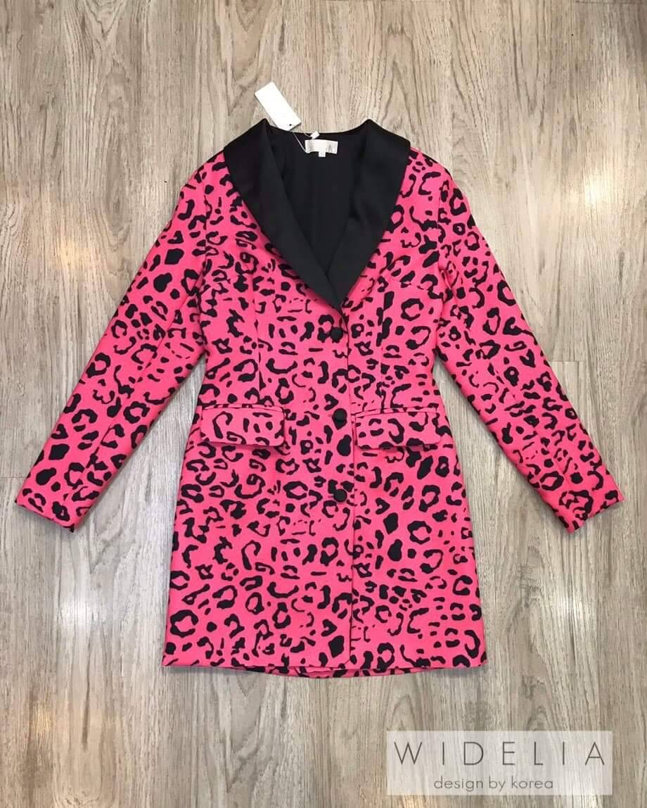 VTR Blazer dress:: เดรสสูทคอปกสีดำแขนยาว