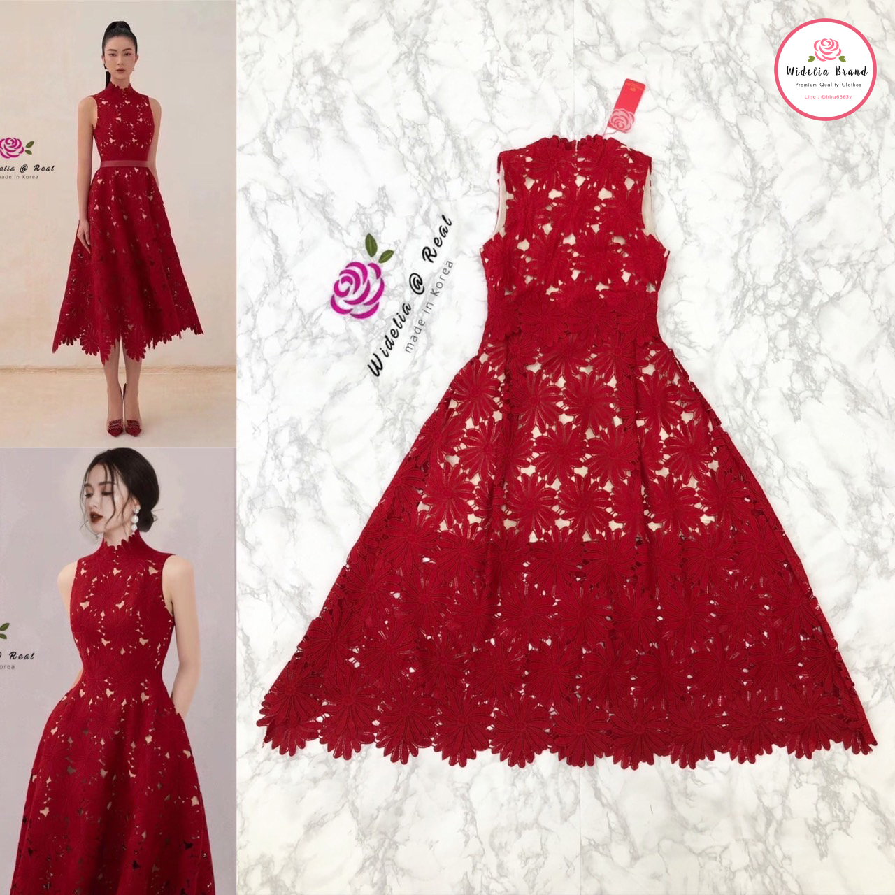 Korea Dress เดรสแขนกุดแสนสวย ใครมองหาสีแดงห้ามพลาด