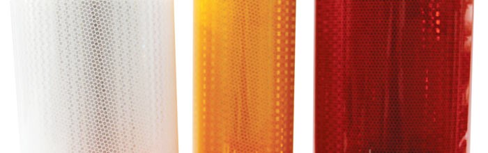 สติ๊กเกอร์สะท้อนแสง AVERY PEG สีเหลือง - Prismatic Engineer GRADE งานจราจร AVERY DENISON
