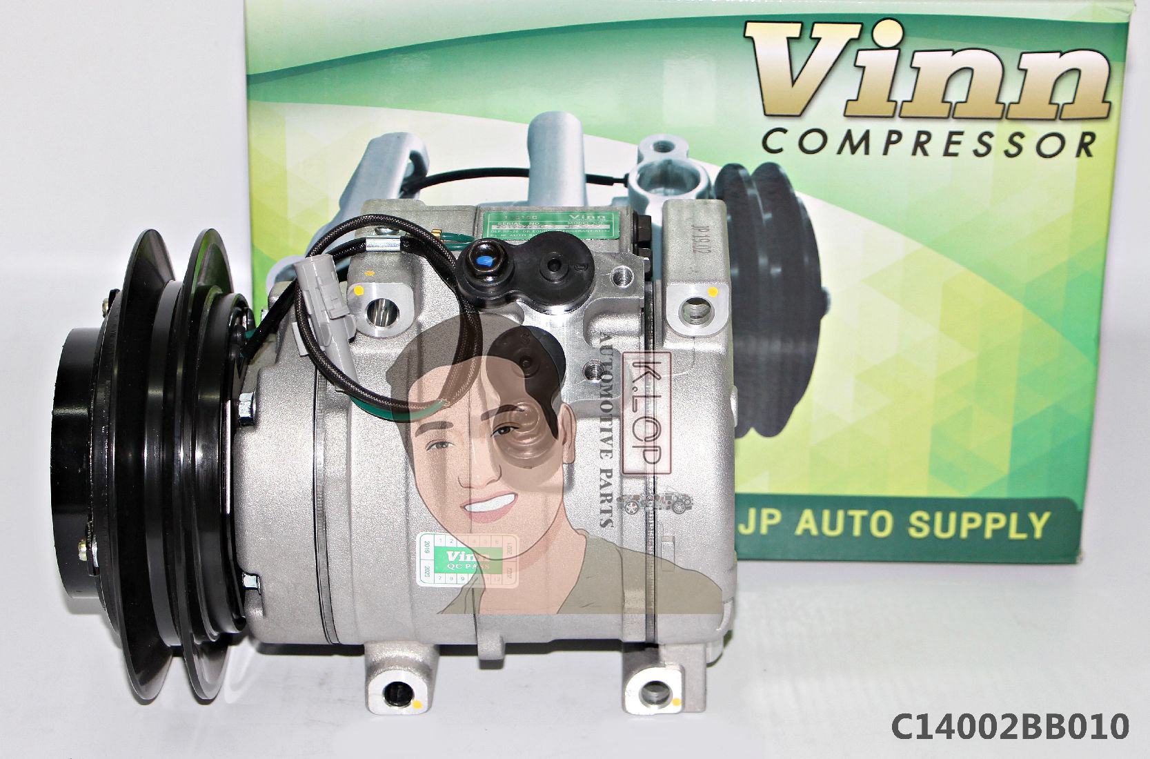 C14002BB010 คอมแอร์ยี่ห้อ Vinn (10S15C 1B 24V ออกขวา - ขาตรง HINO/ISUZU)