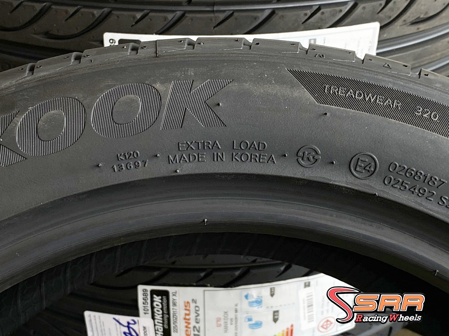 HANKOOK VENTUS V12 EVO2 225/50ZR17 ยางใหม่ ราคาพิเศษ ที่SRR