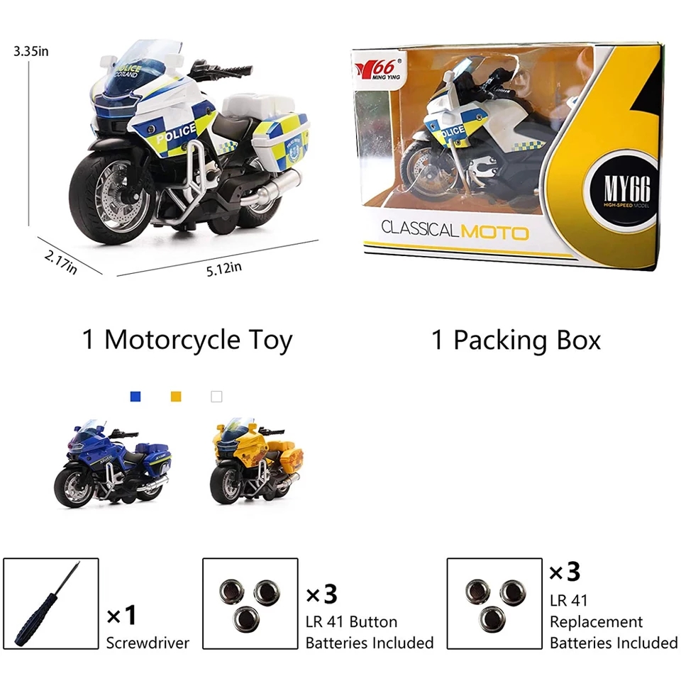 โมเดลรถมอเตอร์ไซค์ บิ๊กไบค์ Scale 1:14 มีเสียงมีไฟ (ปลีก-ส่ง)