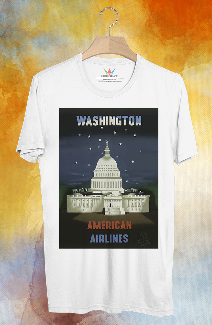 BP131 เสื้อยืด Retro City : Washington
