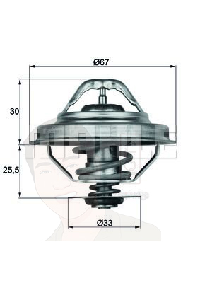 TX 28 92D วาลว์น้ำ BMW M40 M42 M50 M52 / 3 (E30 E36 E46) 5 (E34 E39) 7 (E38) 11531712043 (ยี่ห้อ MAHLE)