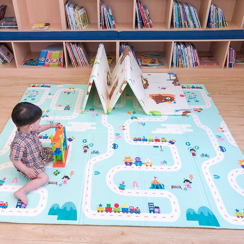 เสื่อรองคลานเกาหลี แบบพับเกาหลี 6 ฟุต ( 6 ผืน )