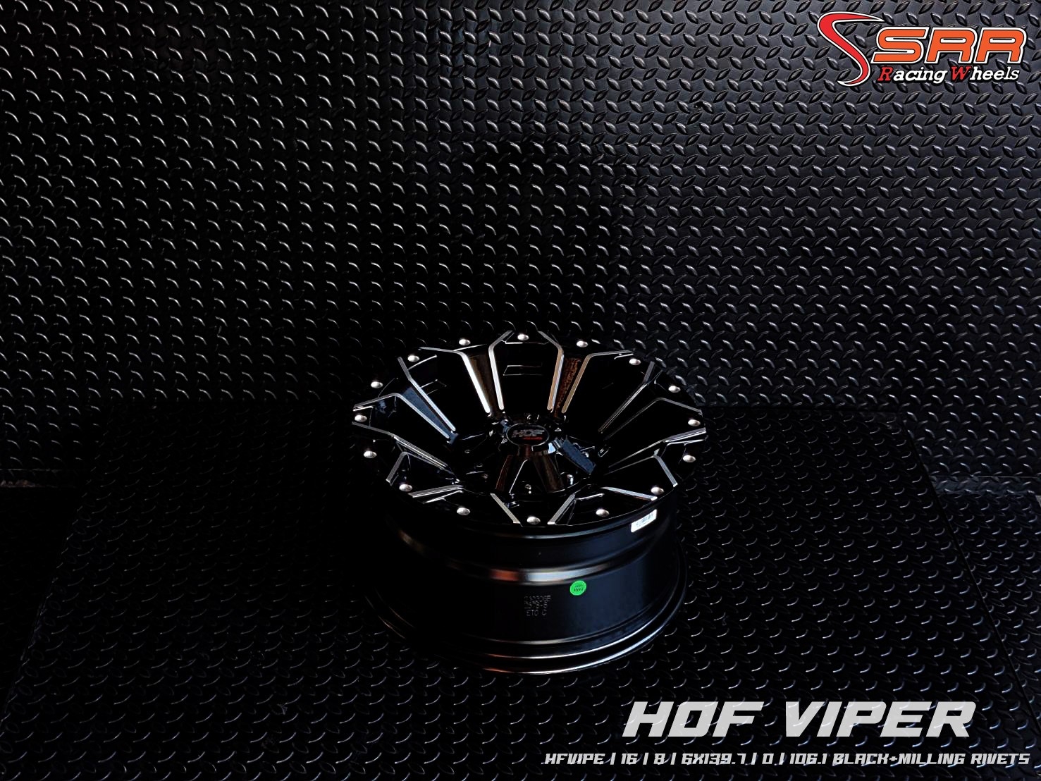 HOF VIPER ขอบ16 6H139.7 ET0 BLACK+MILLING RIVETS ราคาพิเศษ