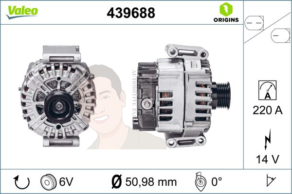 439688 ไดชาร์จ Valeo รุ่น BENZ M276 W221 S350CGI/4-matic