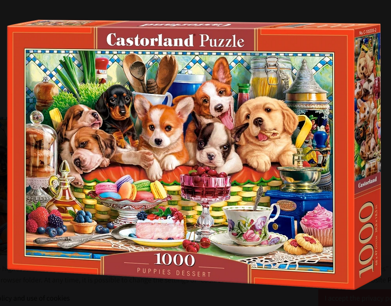 Castorland - Puppies Dessert 1000 pcs.