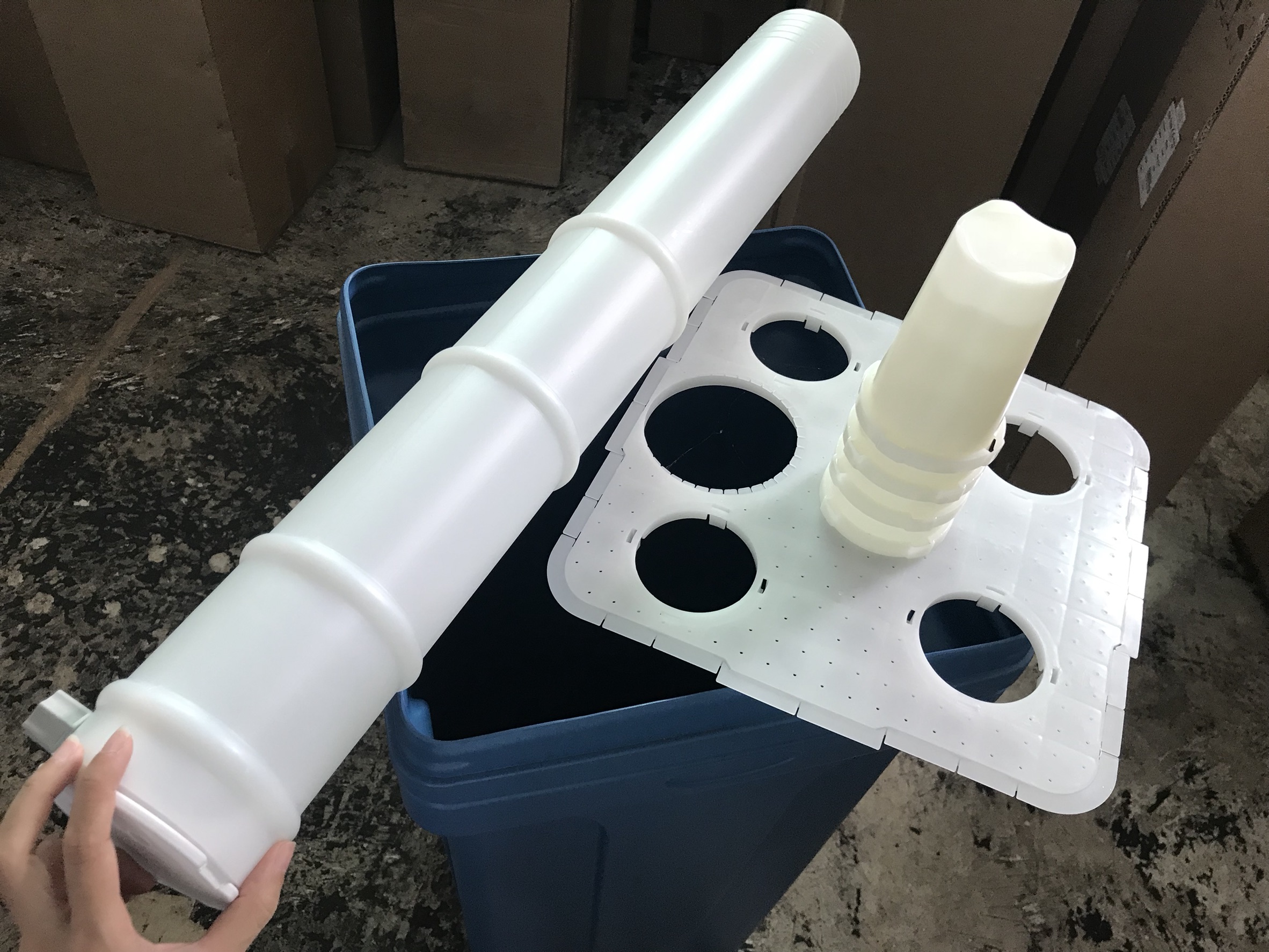 ถังล้างน้ำเกลือเรซิ่น ครบชุด ขนาด 145 L.