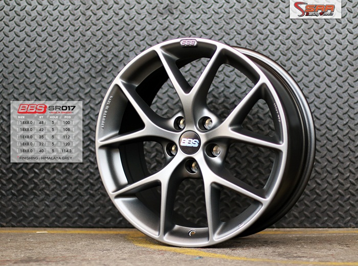 BBS SR017 ล้อแท้GERMANY ขอบ18 HIMALAYA GREY
