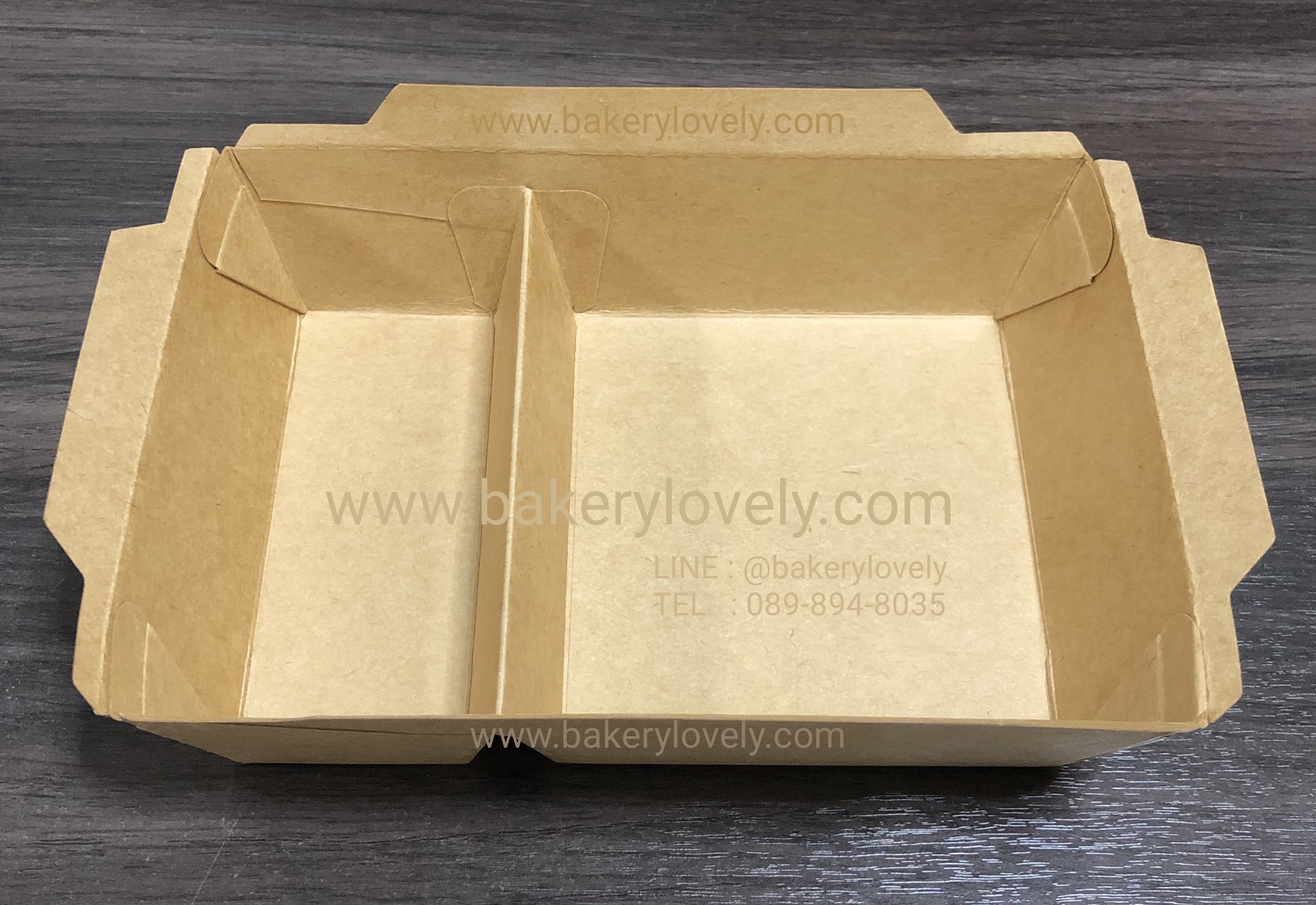 กล่องกระดาษ 2 ช่อง ฝาใส 700 ml