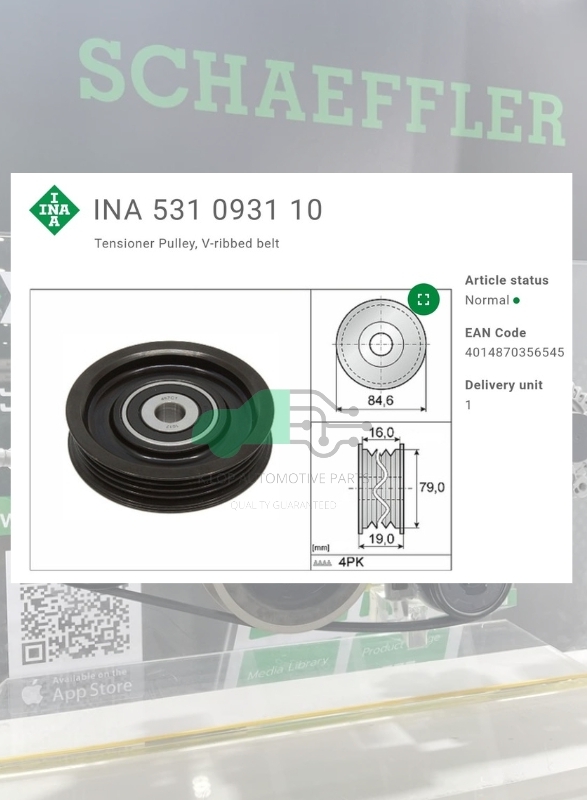 (INA) : มู่เล่ย์มีร่อง YD25 Navara ปี 06 D40, Urvan NV350