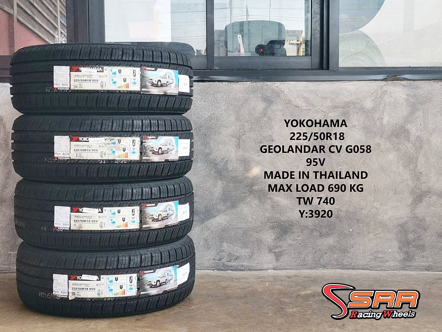 YOKOHAMA GEOLANDAR CV G058 225/50R18 ยางใหม่ปี2020 ลดราคาพิเศษ