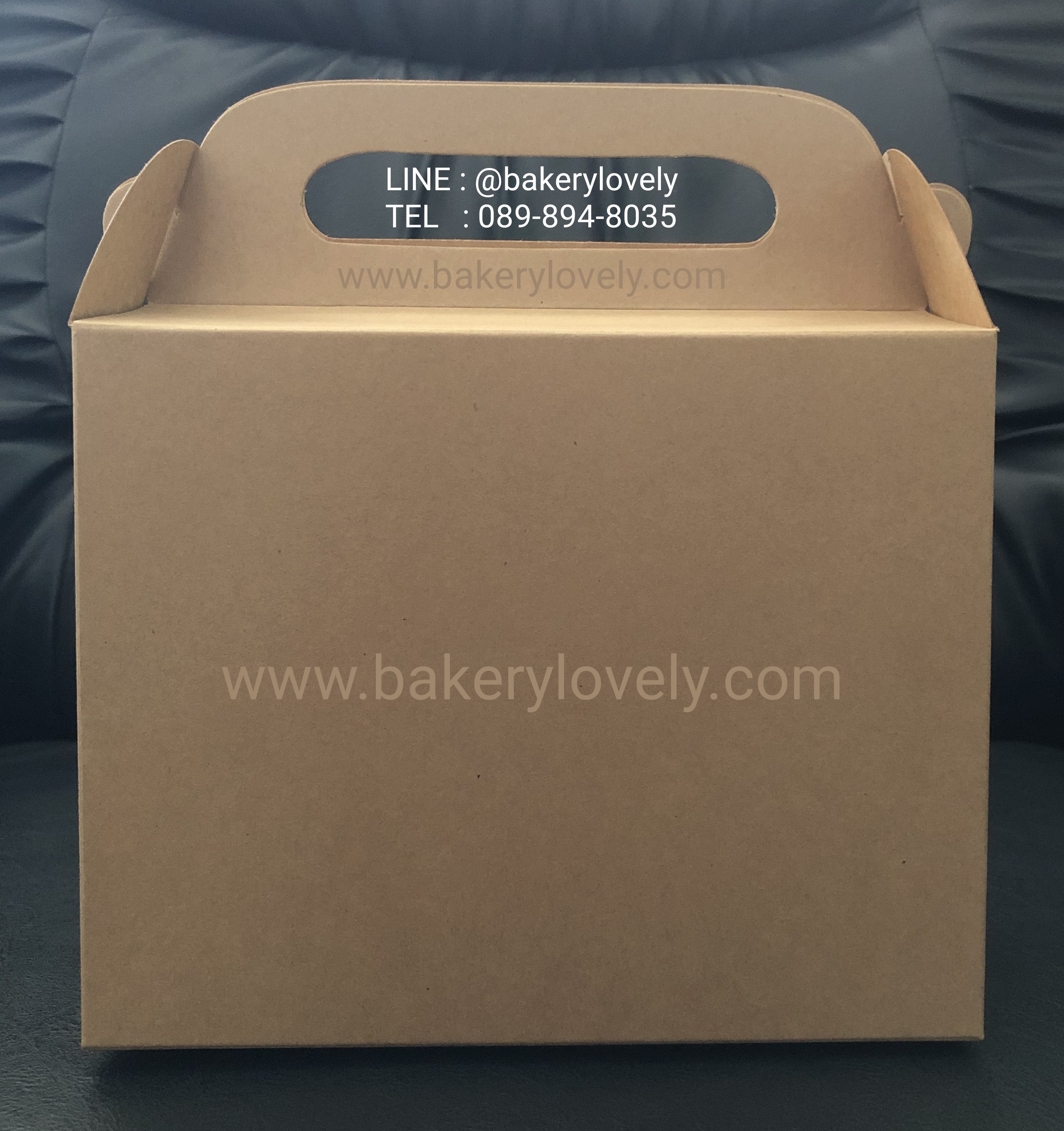 กล่องกระดาษหูหิ้ว สีน้ำตาล หน้าต่าง 1 ด้าน