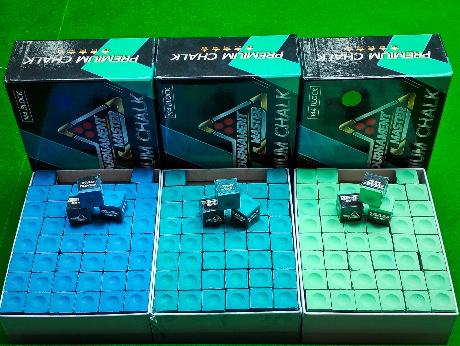 ชอล์คฝนหัวคิว รุ่น Tournament Master สีเขียวอ่อน (GREEN)