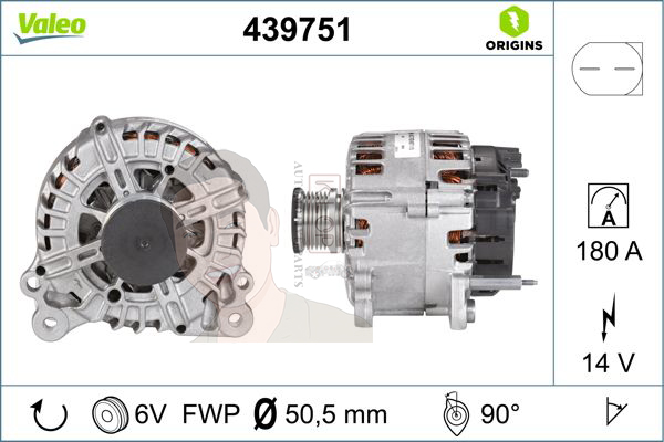 439751 ไดชาร์จ Valeo รุ่น VW T5 2009-2015 180A