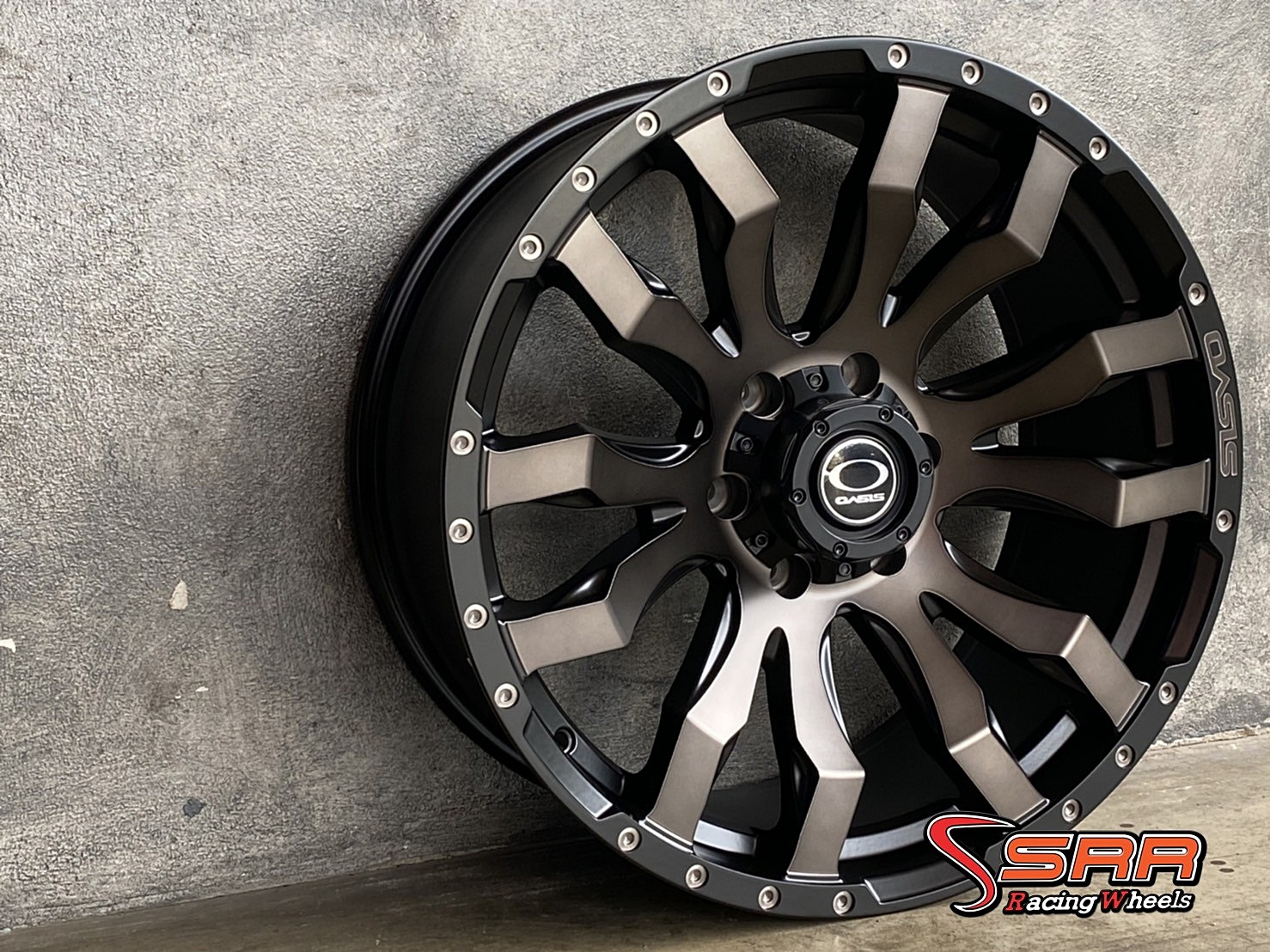 MARVEL-26 OASIS 20x9 6H139.7 ET+18 สีดำด้านหน้าชา