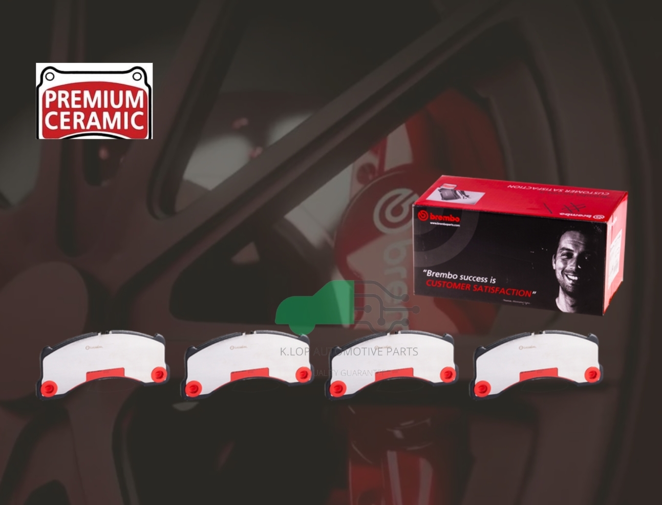 P65 017N ผ้าเบรกหน้า (แท้ BREMBO รุ่น Ceramic) PORSCHE CAYENNE 955 (Turbo S 4.5, 3.0 Diesel, S-Hybrid) 02-10