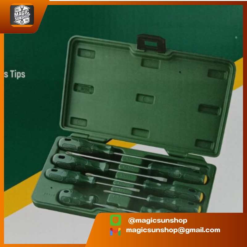 SATA ชุดไขขวงปากแบน 09306 screwdriver set 8-piece set A series 09306