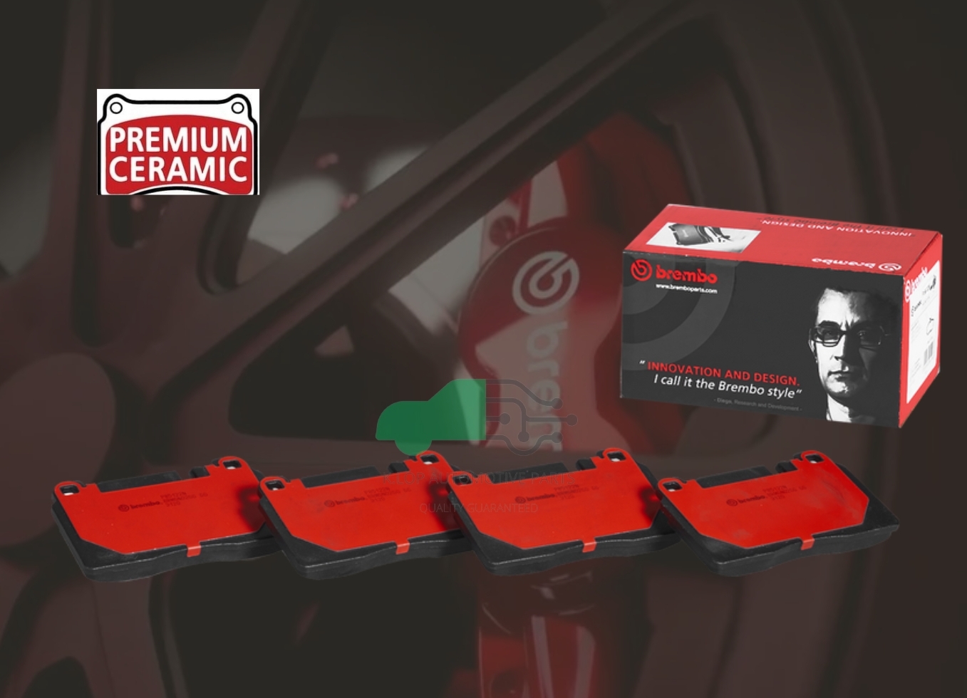 P85 122N ผ้าเบรกหน้า (แท้ BREMBO รุ่น Ceramic) Audi Q5 (2.0 TDI) 13->