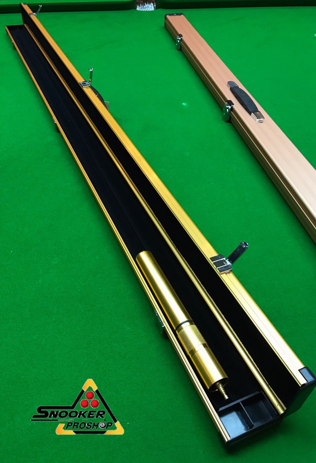 กล่องใส่ไม้คิวท่อนเดียว อลูมิเนียม สีทอง