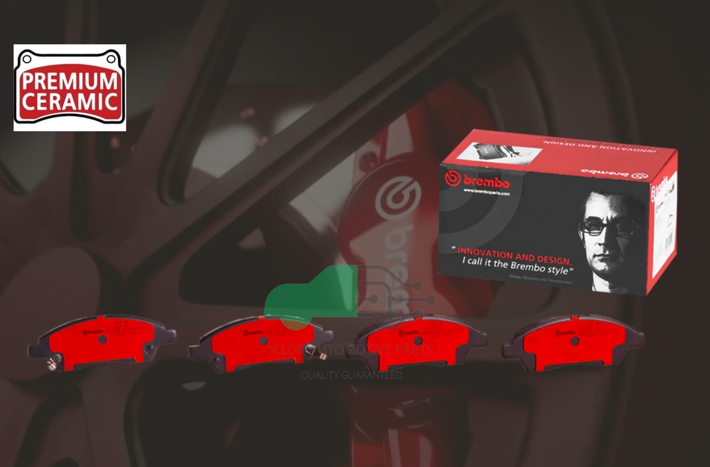 P56 070N ผ้าเบรกหน้า (แท้ BREMBO รุ่น Ceramic) MARCH K13 ECO (1.2), ALMERA ECO (1.2) /NOTE (1.2) 17-/TIIDA (1.6 1.8)