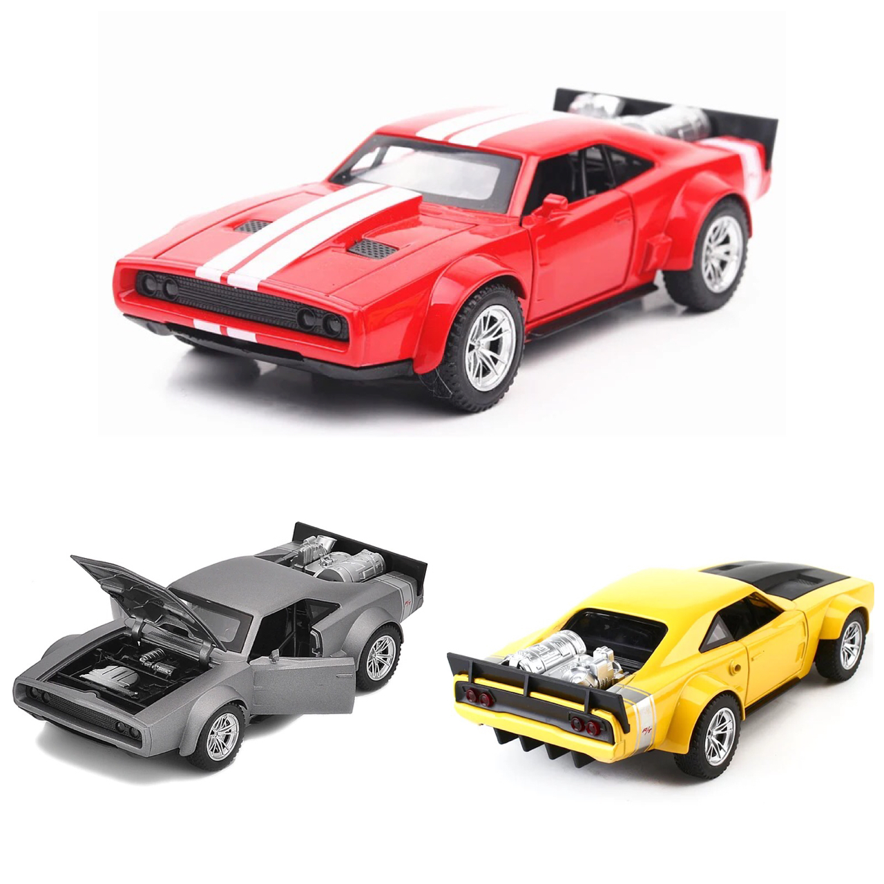 โมเดลรถเหล็ก Fast and Furious มีเสียง มีไฟ Scale 1:32 (ปลีก-ส่ง)