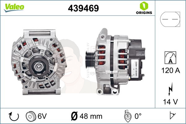 439469 ไดชาร์จ Valeo รุ่น MINI W10,W11 R50/R53 OE.12317515030