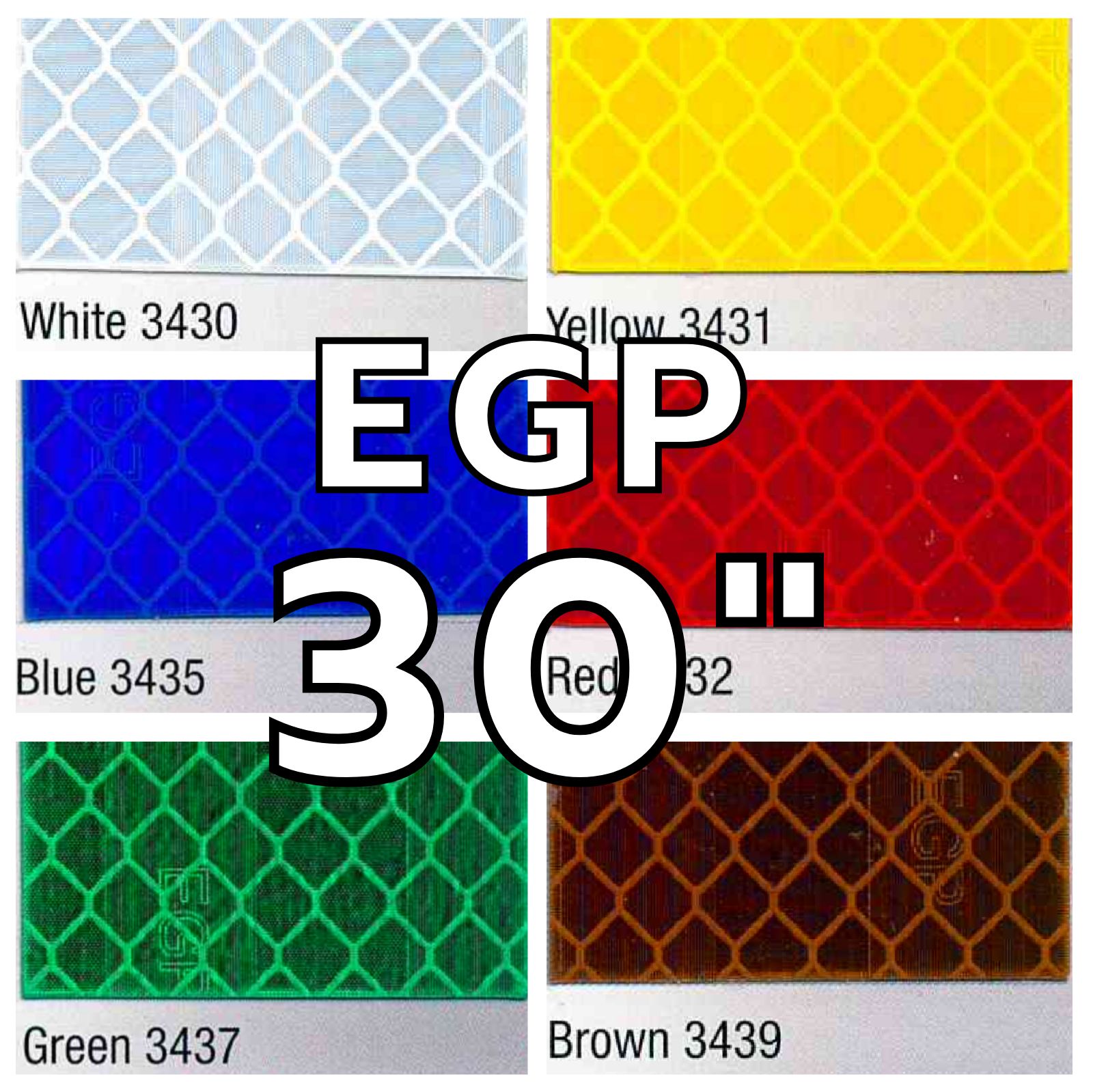 สติ๊กเกอร์สะท้อนแสง เอ็นจิเนียร์ 3M กว้าง 30 นิ้ว X 45.72 เมตร แท้ Engineering GRADE Prismatic EGP งานจราจร