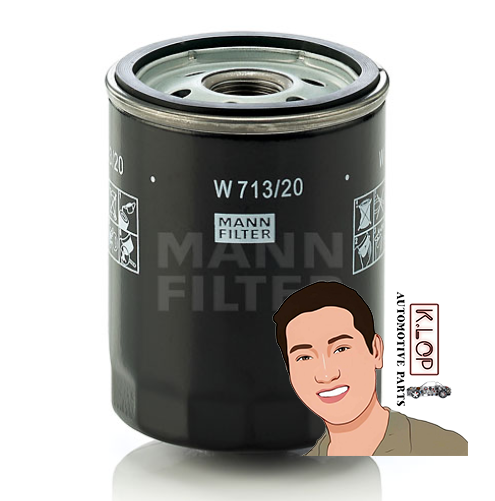 W713/20 กรองนำมันเครื่อง (PORSCHE) 911 (993) / 3.6 CARRERA, 3.6 TURBO, 3.6 TURBO GT2 / 3.8 CARRERA / M64 : MANN-FILTER แท้นำเข้ายุโรป