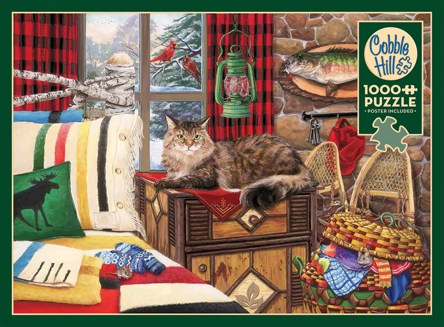 Cobble Hill - Lodge Cat by Joelle Mclntyre 1000 pcs.