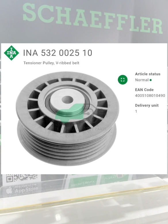 (INA) : มู่เลย์ตัวตั้ง 6ร่อง BENZ M102 OM601-6 W201 W124