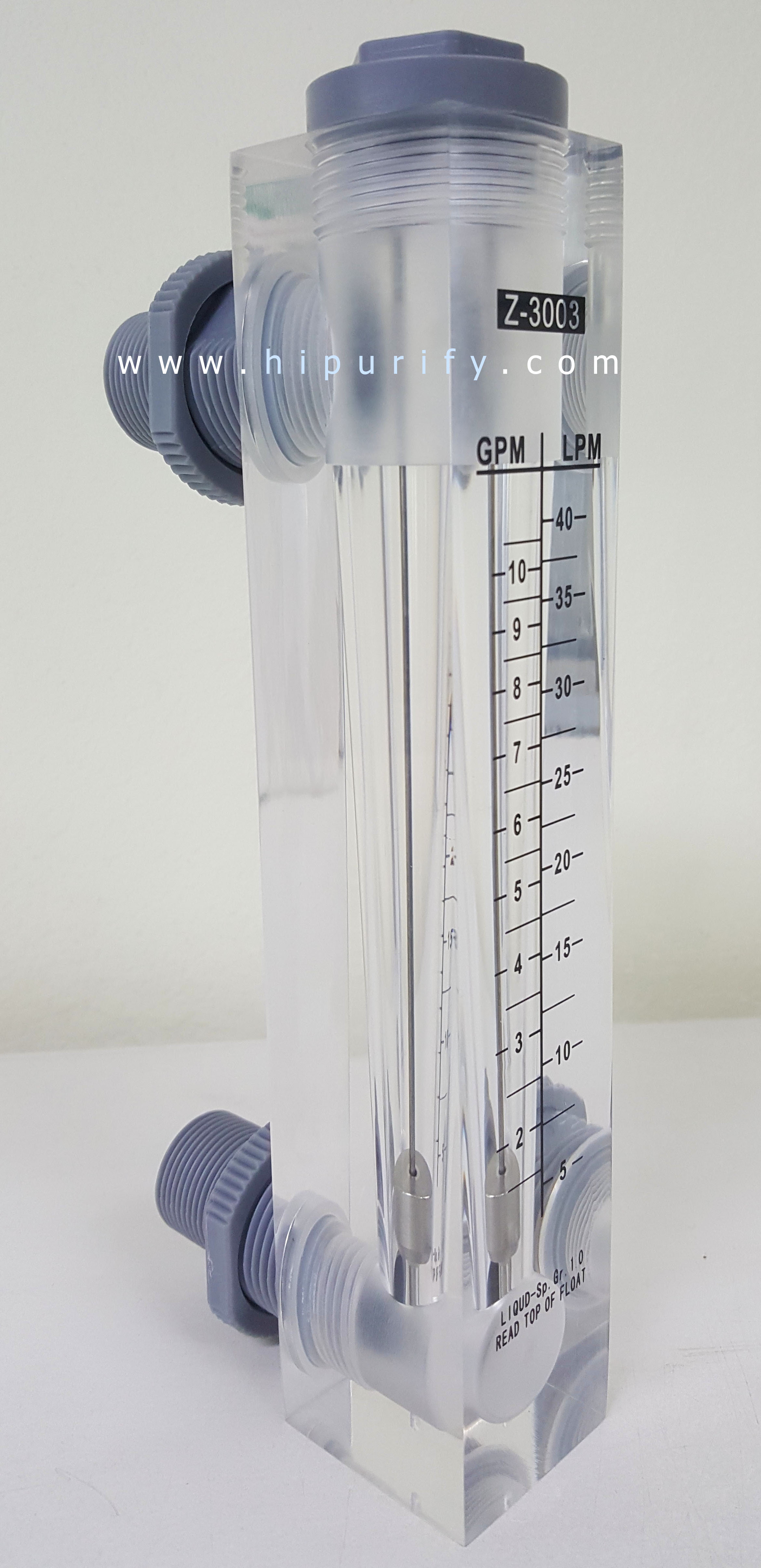 Flow Meter Z-3003 เครื่องวัดอัตราการไหล วัดได้ 2-10GPM/5-40LPM เกลียวนอก 3/4 นิ้ว (6 หุน)