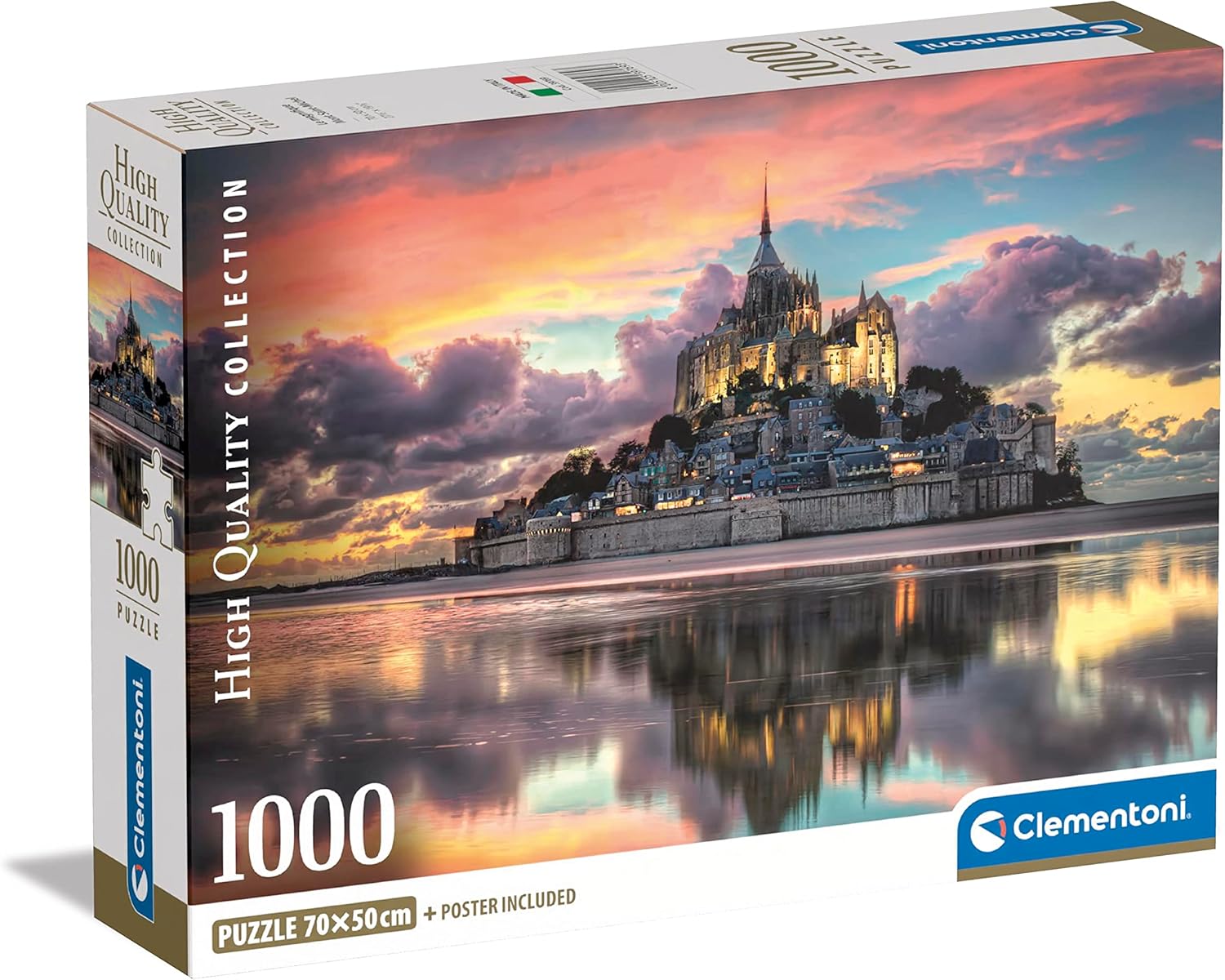 Clementoni - Magnifique Mont Saint (Compact Box + Poster Included) 1000 pcs.