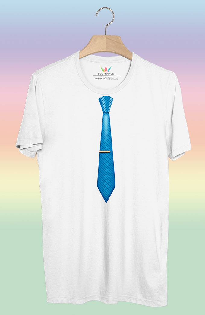 BP154 เสื้อยืด เนคไท #9