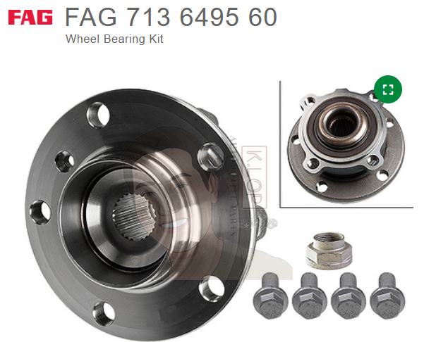 ยี่ห้อ FAG Kit ดุมล้อหน้า MINI R60 2WD, หน้า-หลัง R60 ALL4 ( 1 ข้าง )